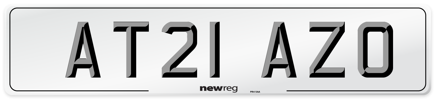AT21 AZO Number Plate from New Reg